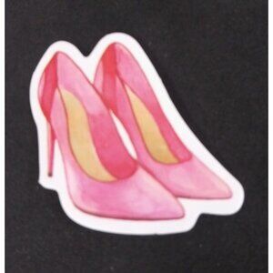 10/$10 Pink High Heels Valentine's Day Sticker 1.5" (AI)